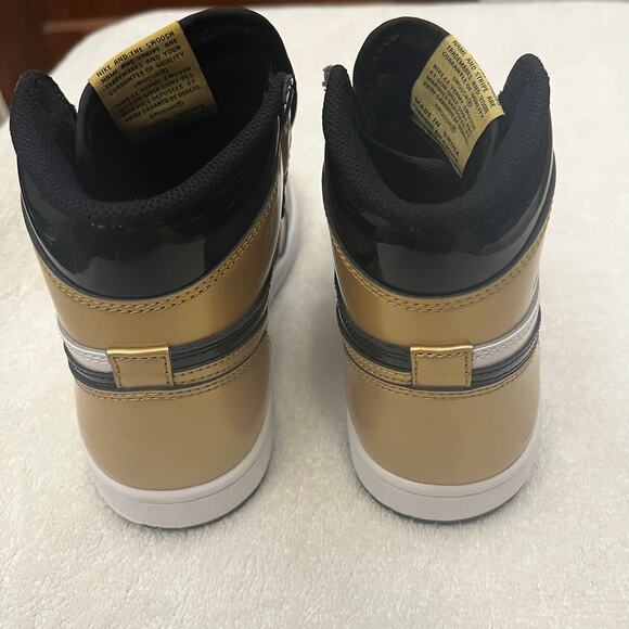Jordan 1 Retro High NRG Patent Gold Toe Men's sz 4.5 US Nike 861428-007 - Picture 9 of 14